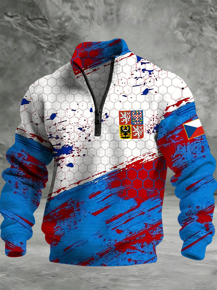 Pánské české umělecké tlače teplá mikina