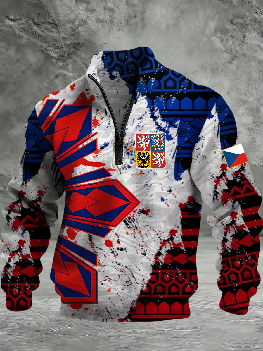 Pánské české umělecké tlače teplá mikina