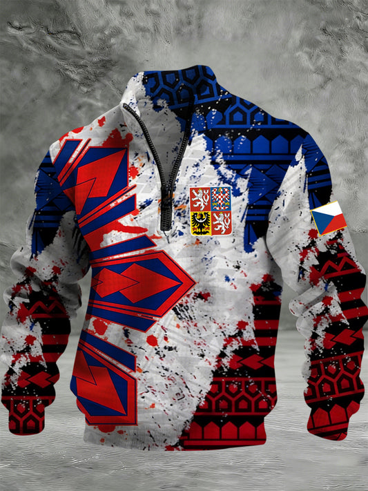 Pánské české umělecké tlače teplá mikina