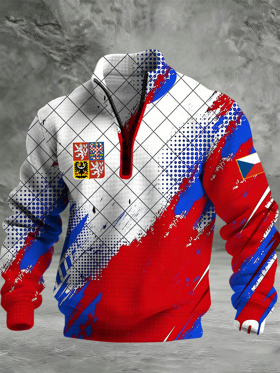 Pánské české umělecké tlače teplá mikina