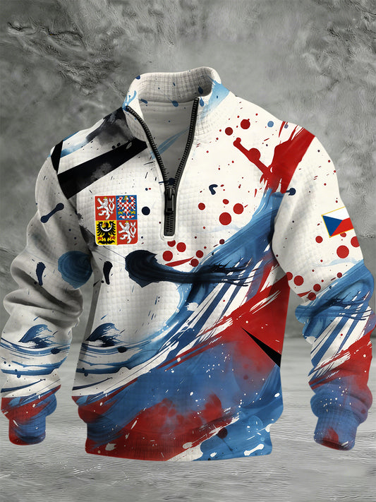 Pánské české umělecké tlače teplá mikina