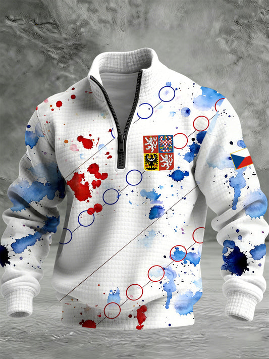 Pánské české umělecké tlače teplá mikina