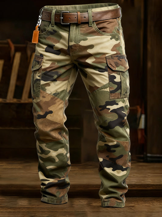 Pánské retro obchodní styl příležitostné pracovní kalhoty