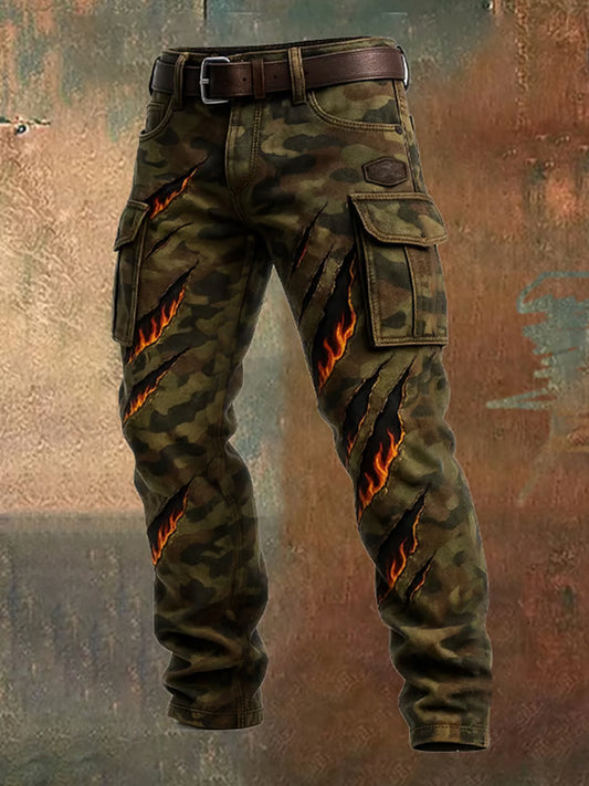 Pánské retro obchodní styl příležitostné pracovní kalhoty