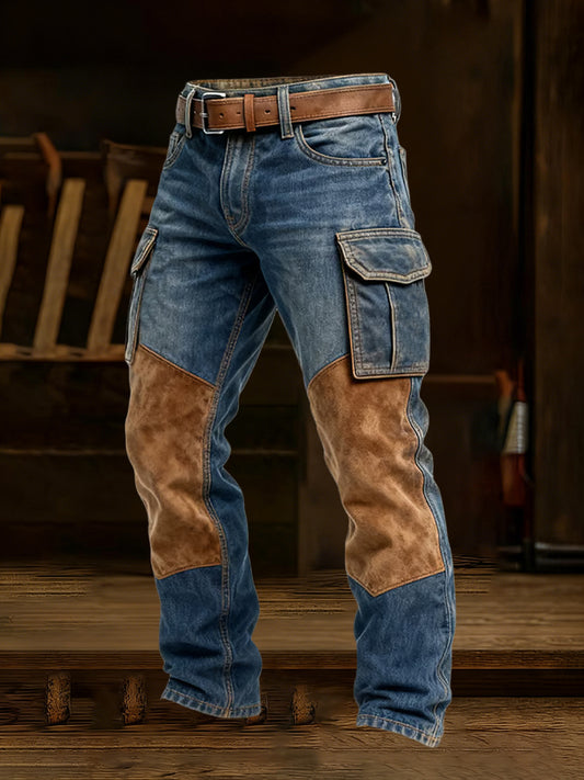 Pánské retro obchodní styl příležitostné pracovní kalhoty