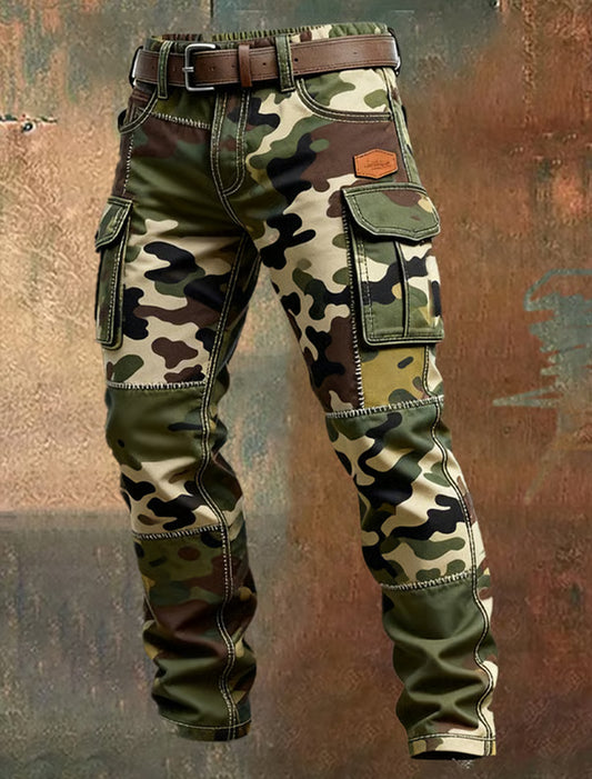 Pánské retro obchodní styl příležitostné pracovní kalhoty