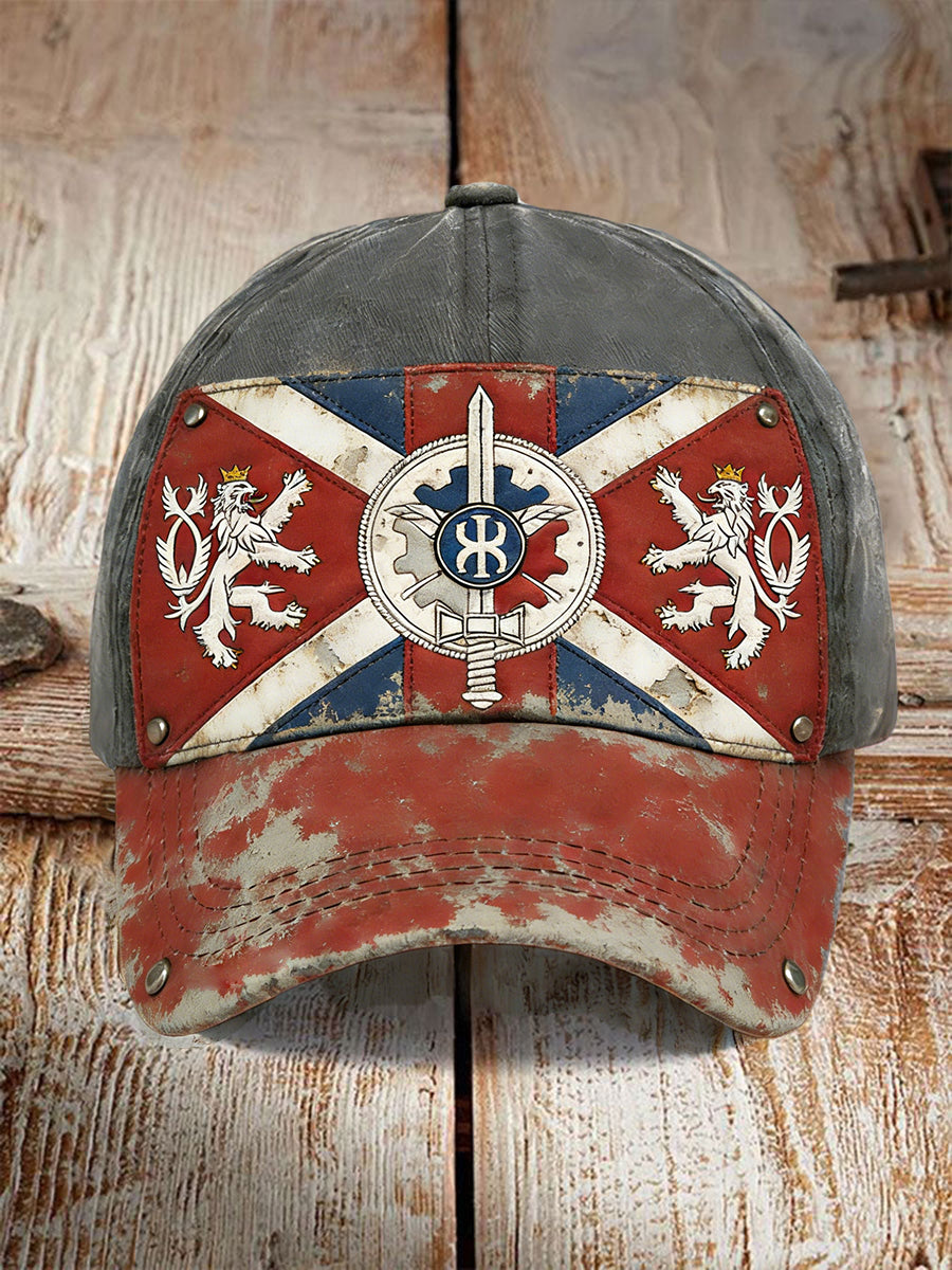 Česká vlajka vintage baseball sluneční klobouk