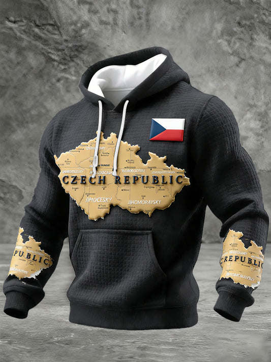 Pánové české mapy patchwork vytisknout prohlídku bavlněné mikiny