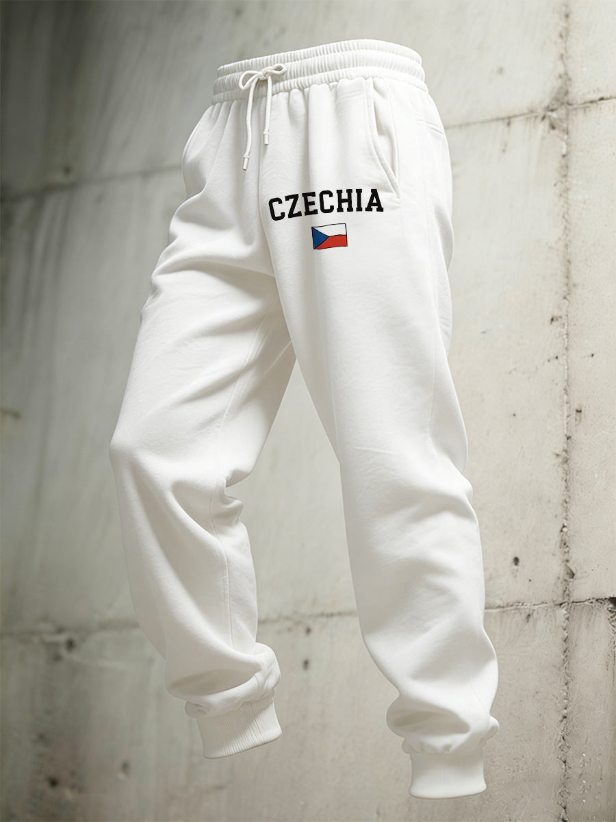 Pánové české vlajky tisk sportovní kalhoty