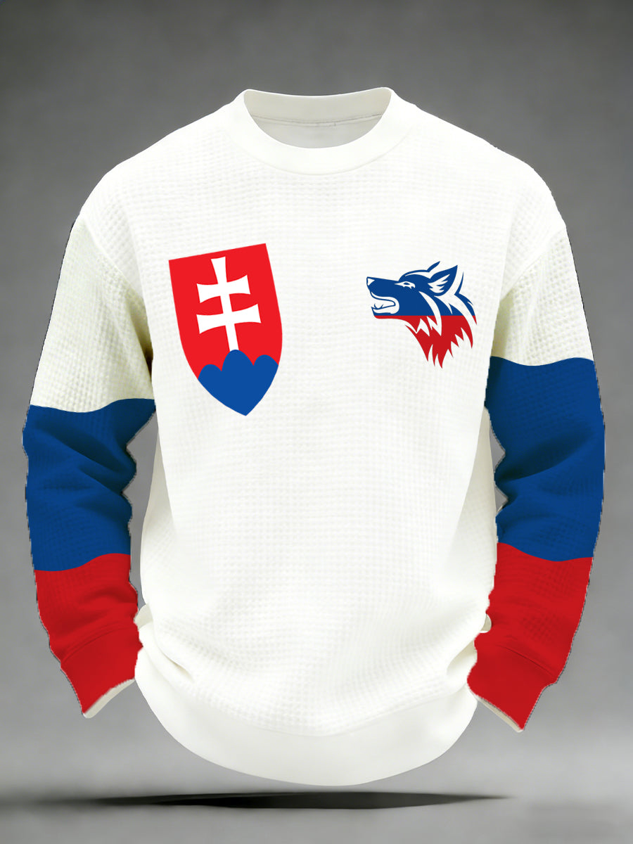 Pánske vafle tričko s dlhým rukávom