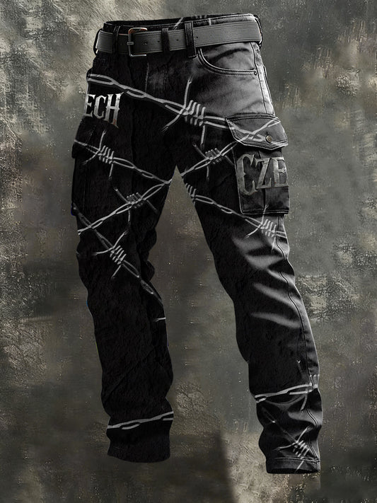 Pánské robustní ostnaté dráty "české" nákladní kalhoty