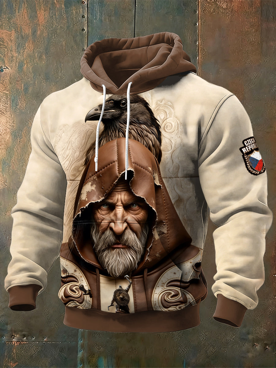 Pánské české mytologické povahy vytisknout vintage mikina s kapucnou