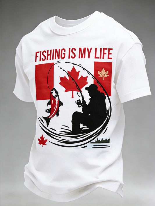 Men's Fishing Enthusiast Printed T-Shirt