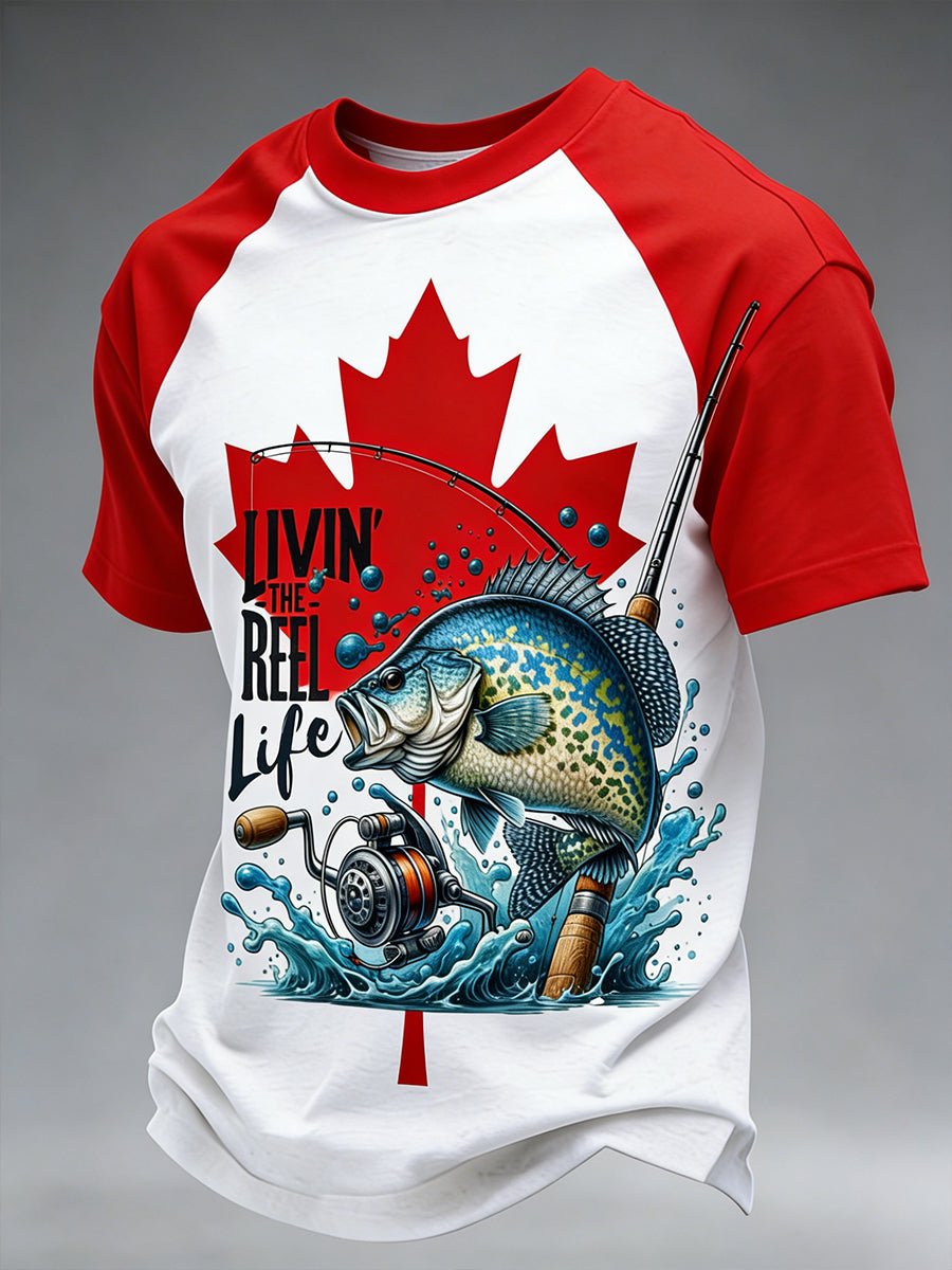 Men's Fishing Enthusiast Printed T-Shirt