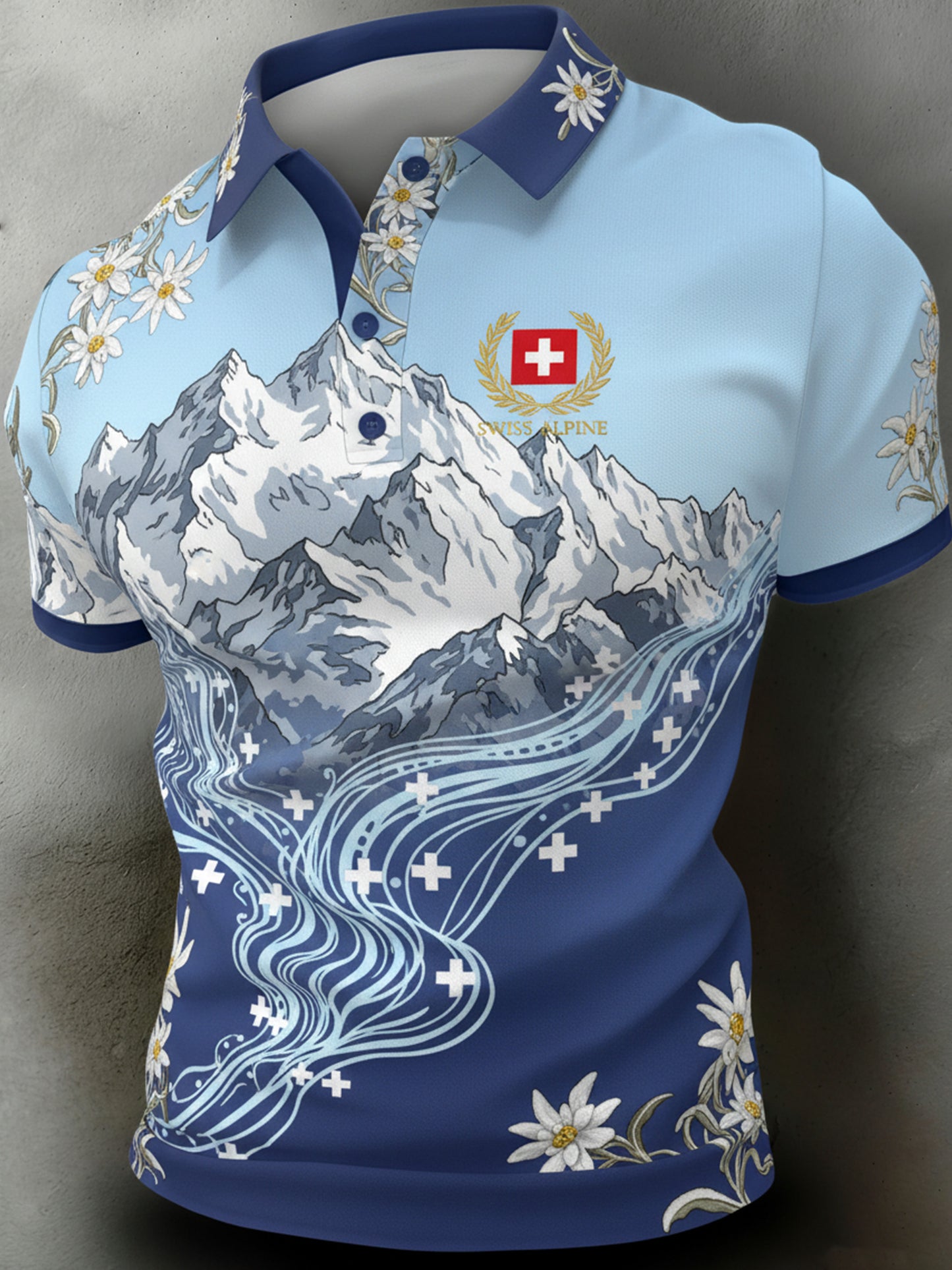 Herren-Schweizer-Fußballspiel-Kunstdruck-Polo