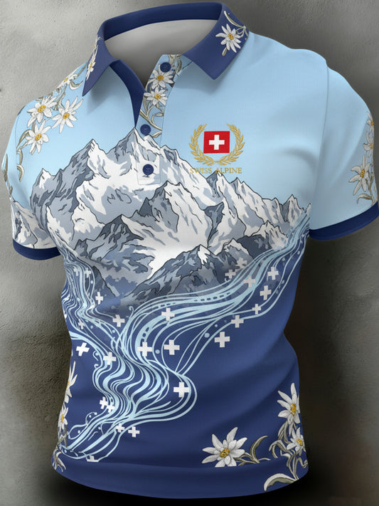 Herren-Schweizer-Fußballspiel-Kunstdruck-Polo