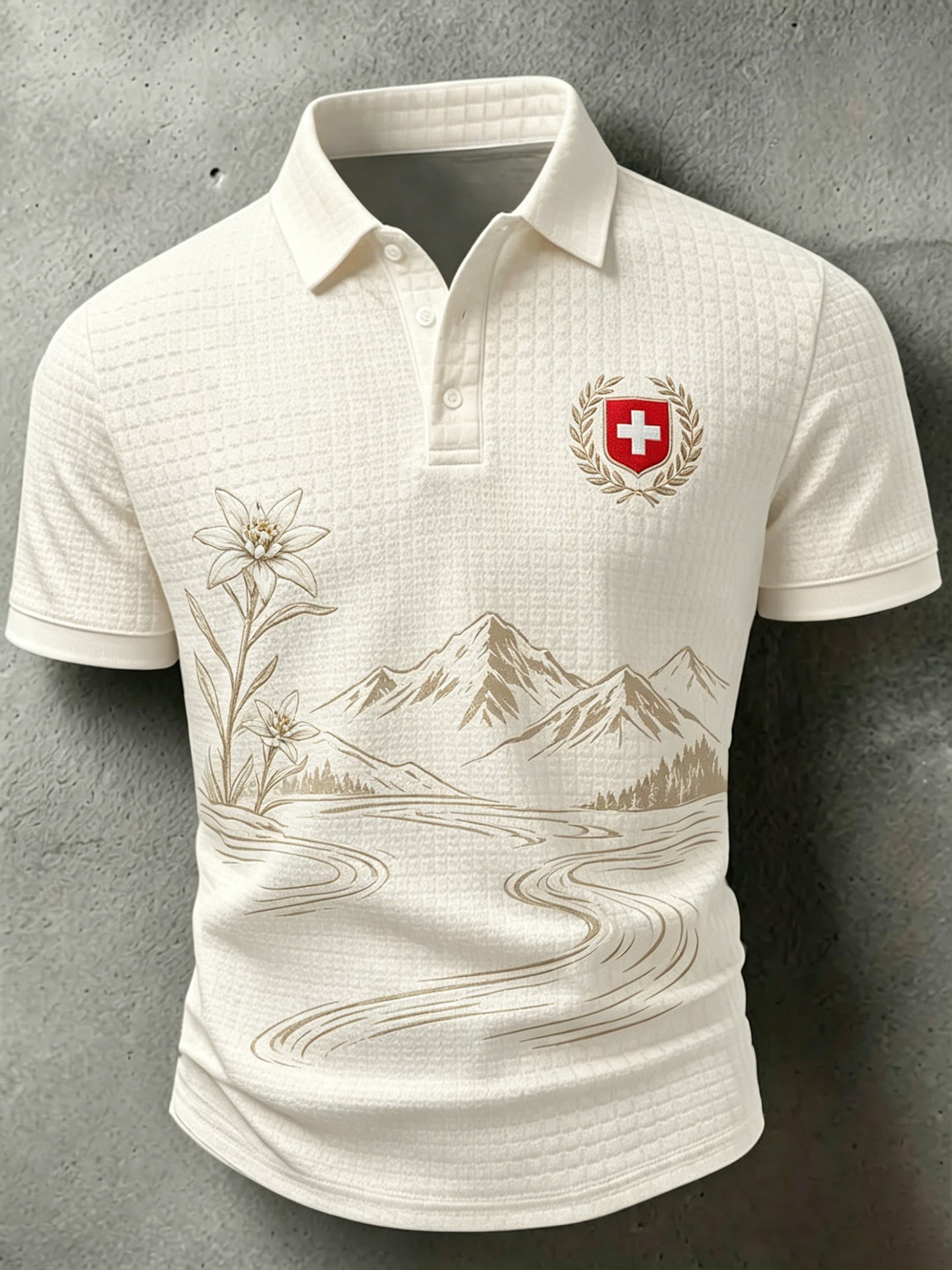 Herren-Schweizer-Fußballspiel-Kunstdruck-Polo