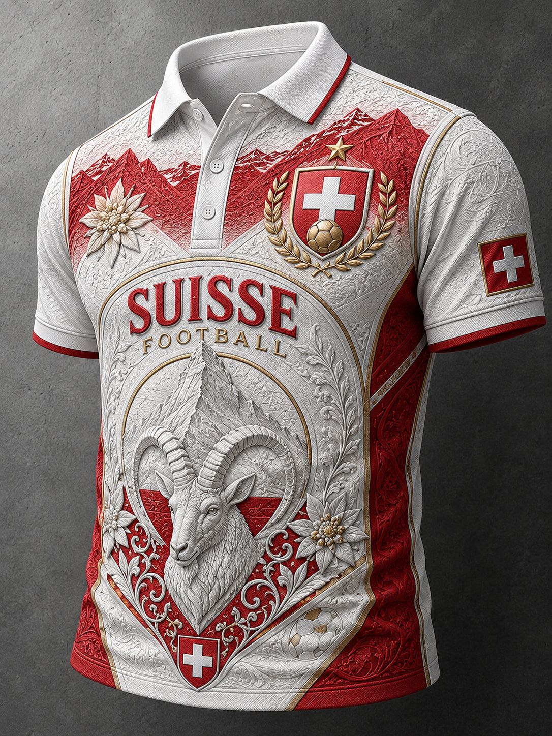 Kurzarm-Polos hirt für Männer mit Retro-Fußball-Motto
