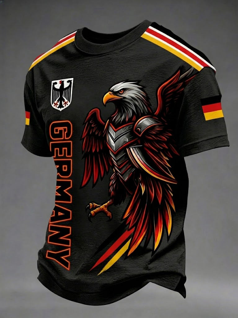 Herren-Fußball-T-Shirt mit Deutschland-Druck