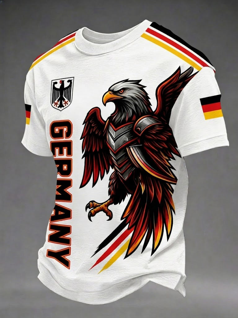 Herren-Fußball-T-Shirt mit Deutschland-Druck