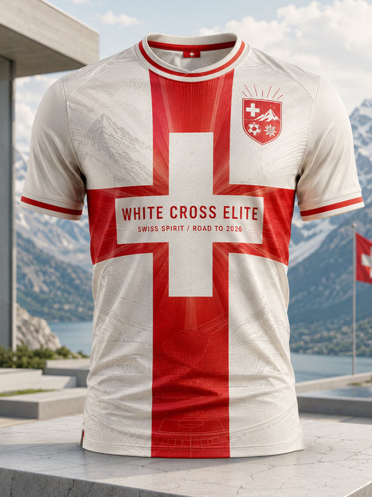 Herren-T-Shirt mit Schweizer Fußball-Liebhaber-Print