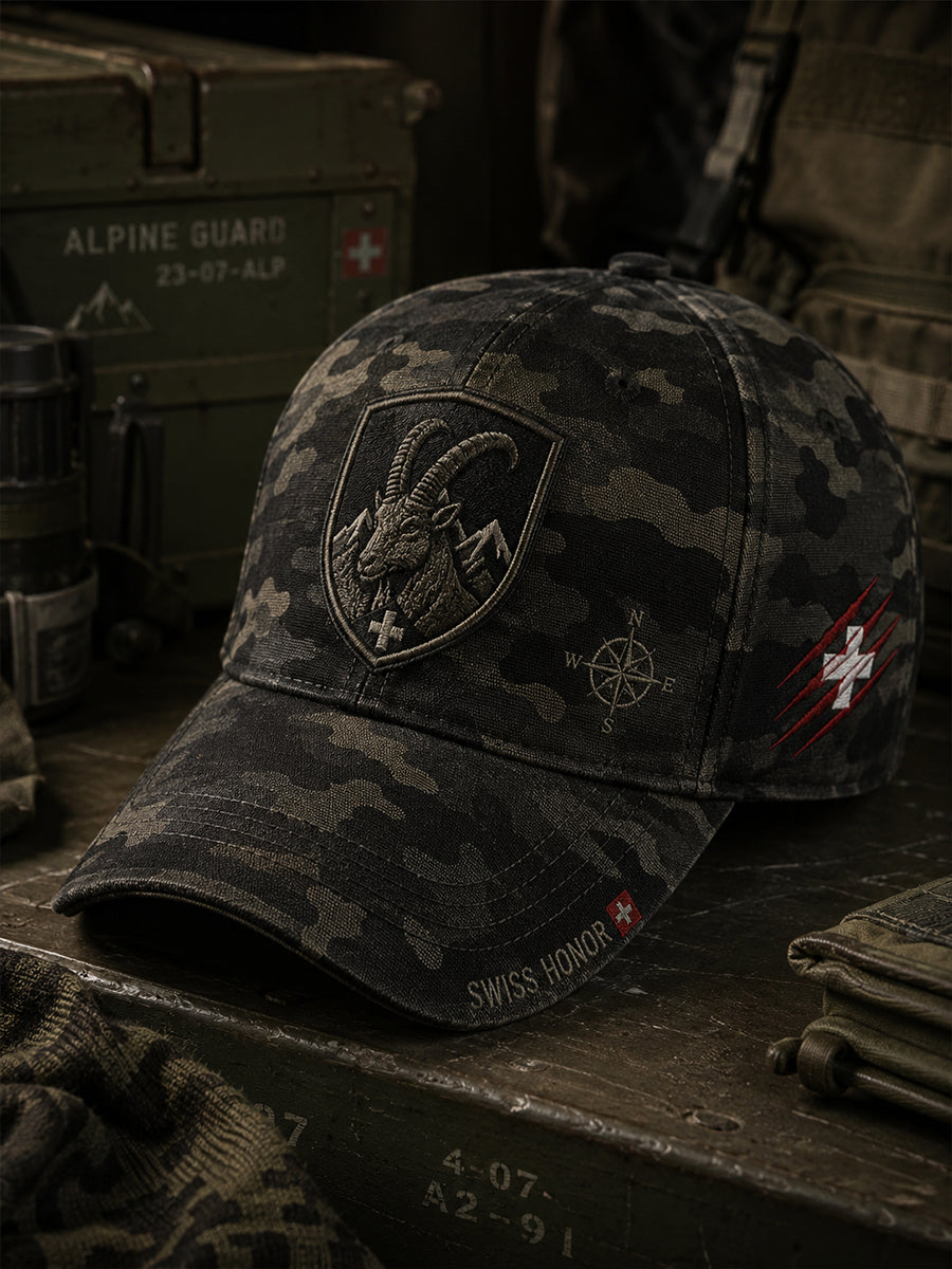 Herren-Hut im Vintage-Stil mit militärischem Camouflage-Print