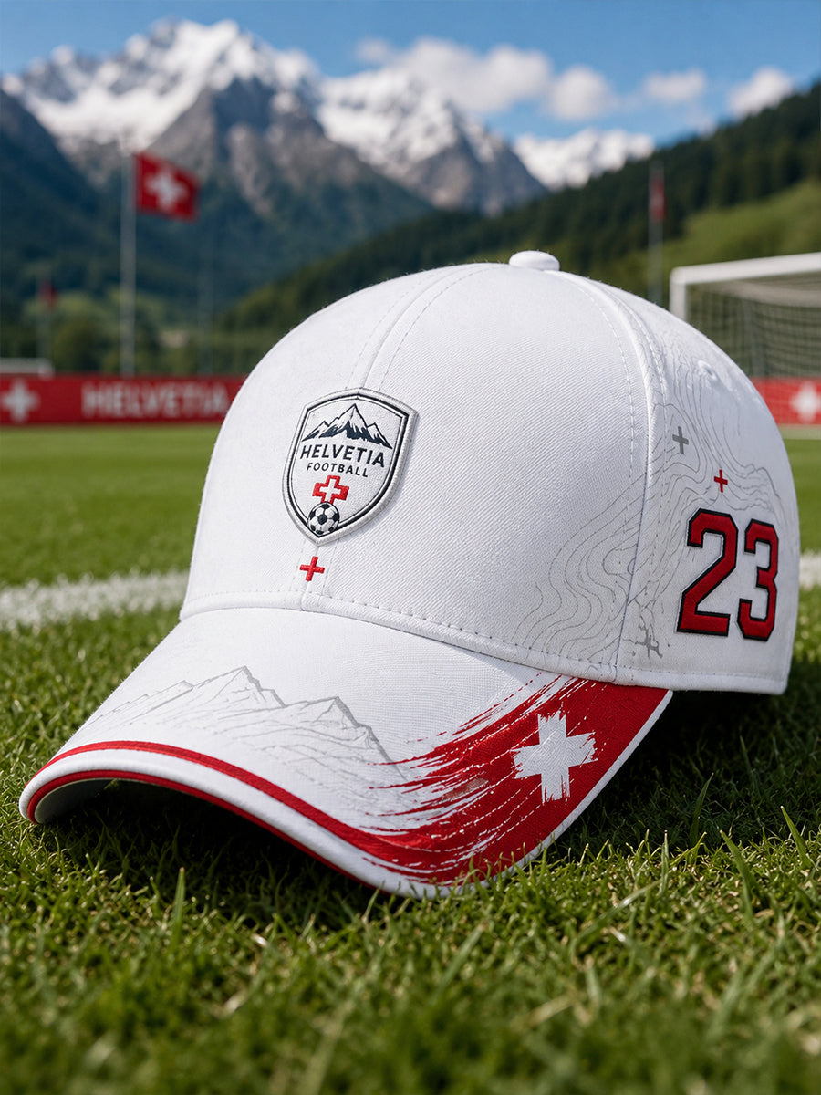 Mütze mit alpin inspiriertem Fußball-Grafikdruck
