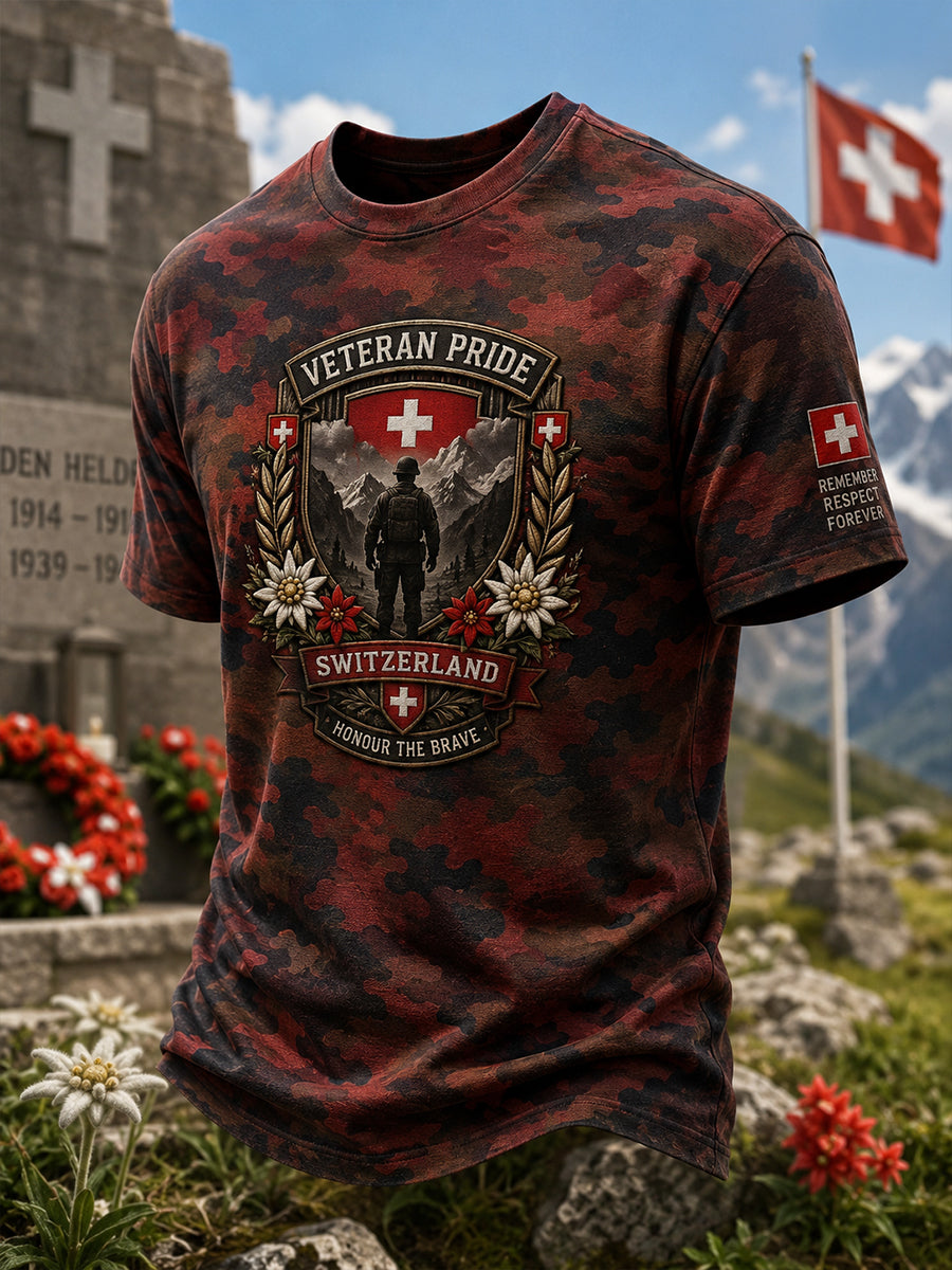 Kurzarm-T-Shirt für Männer mit Tarnung im Militärs til