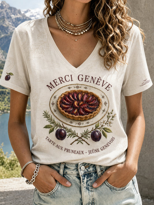Damen-T-Shirt mit Schweizer Kunstdruck