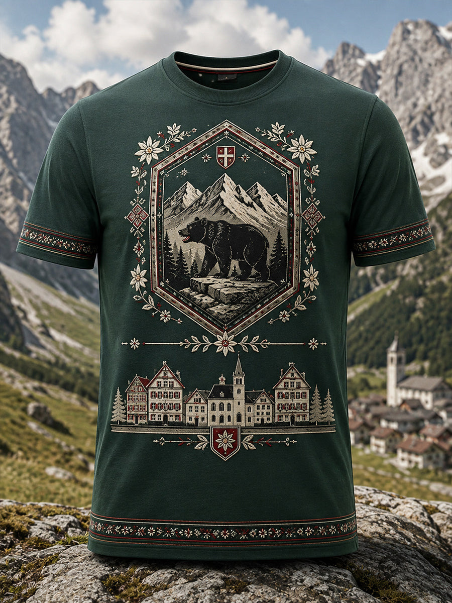 Herren-Appenzeller-Kulturgebilde-Kunstdruck-T-Shirt