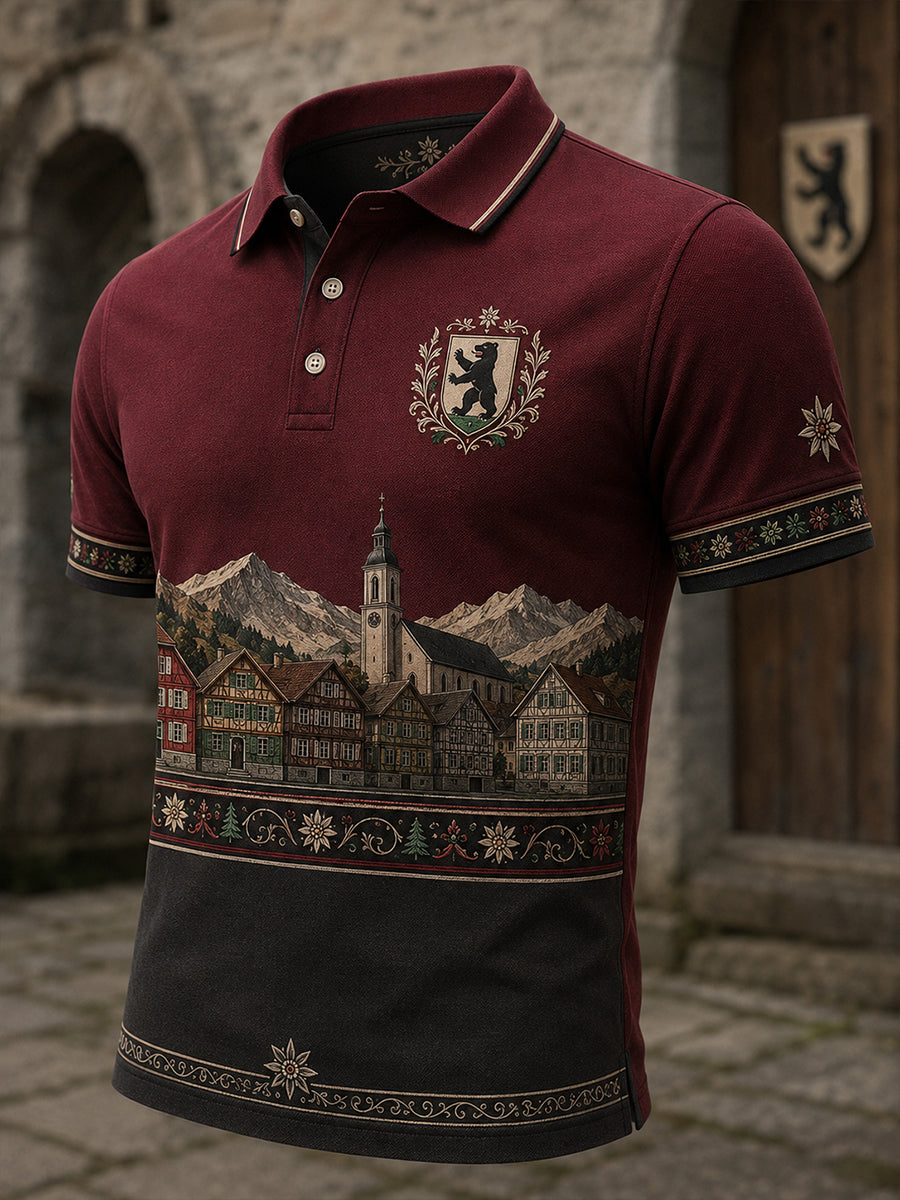Herren-Appenzell, Schweiz Kulturelles Element Kunstdruck Poloshirt