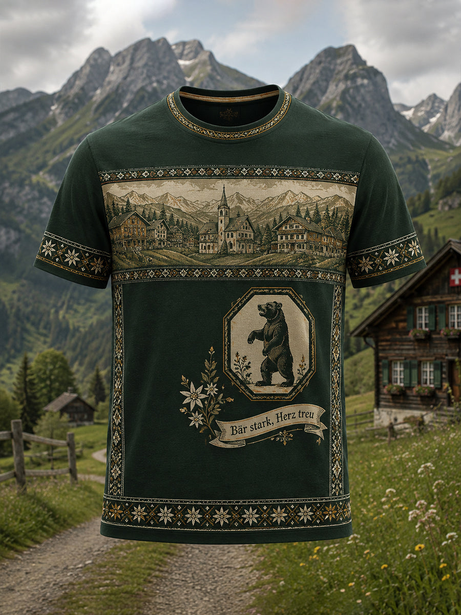 Herren-Appenzell, Schweiz Kulturelles Element Kunstdruck-T-Shirt