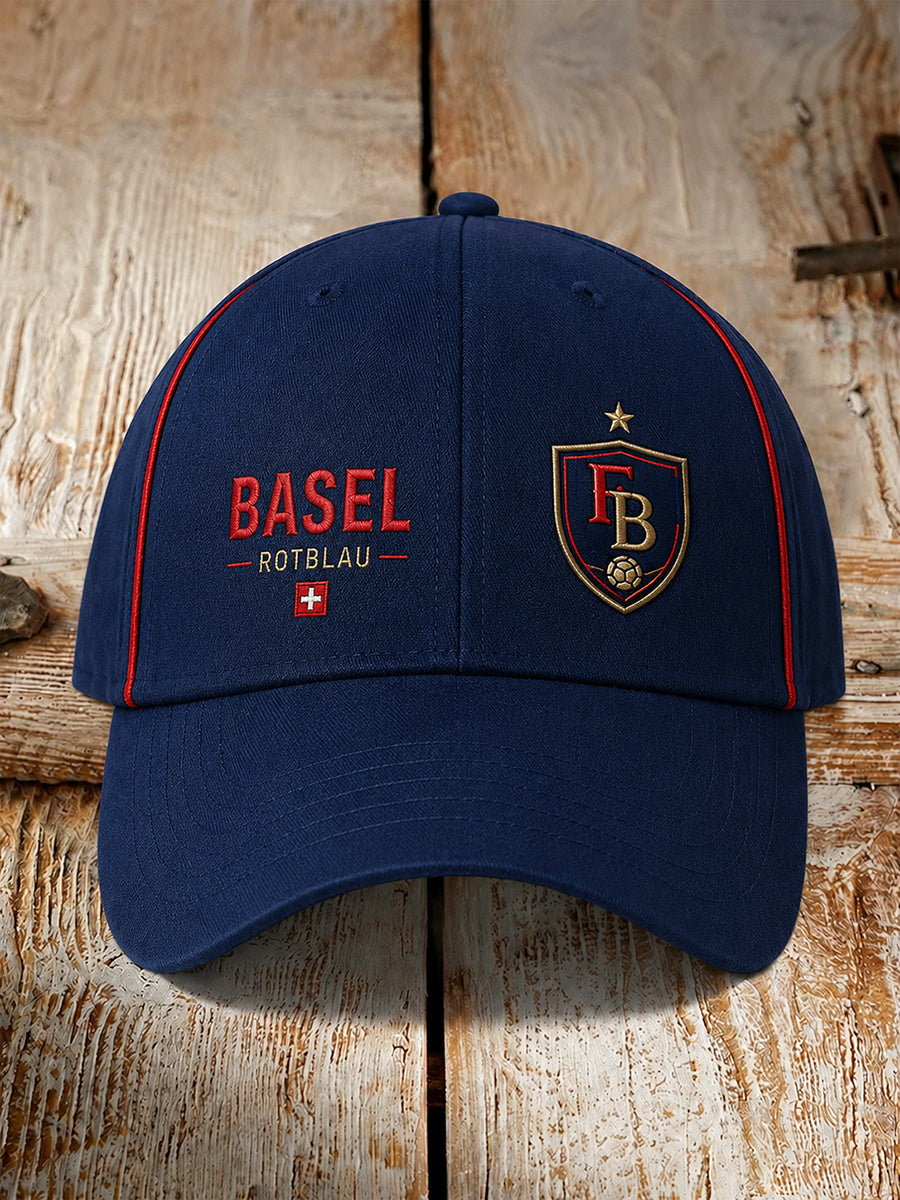Herren-Retro-Hut mit fußballinspiriertem Print