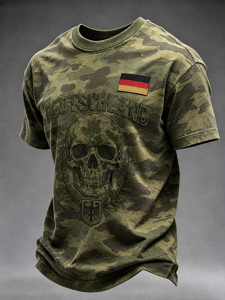 Kurzarm-T-Shirt für Männer mit Veteranen-Memorial-Grafik druck