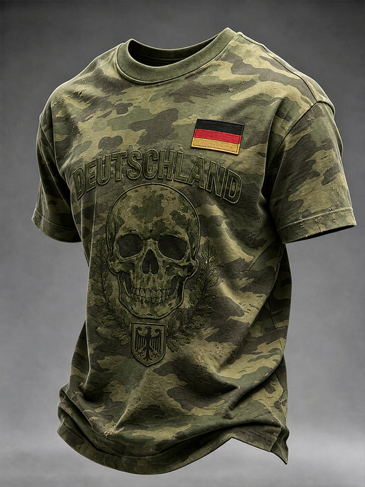 Kurzarm-T-Shirt für Männer mit Veteranen-Memorial-Grafik druck