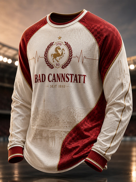 Herren-Waffel-Longsleeve-T-Shirt