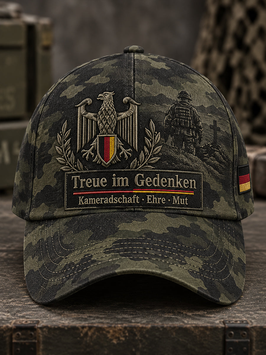 Unisex-Mütze mit denkmalhaften Veteranen-Prints