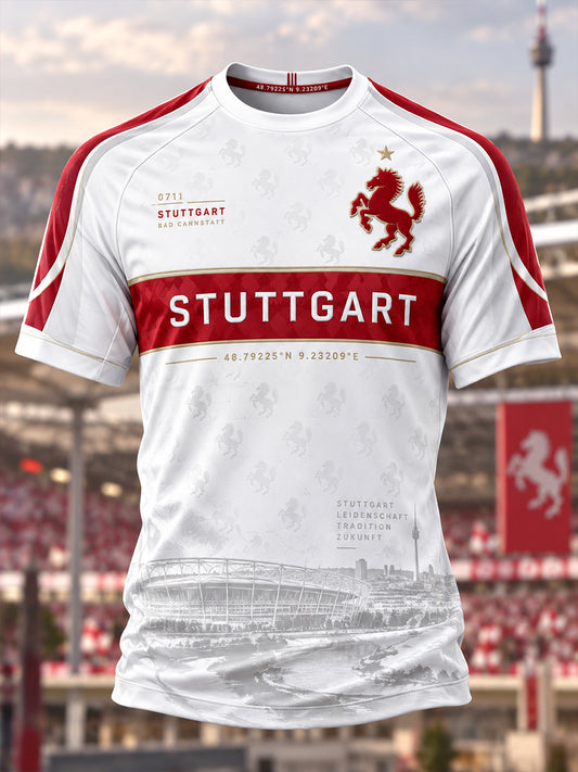 Herren-VfB-Stuttgart-T-Shirt mit kurzen Ärmeln