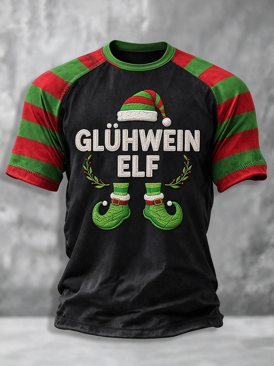 Herren-Weihnachts-T-Shirt mit Kurzarm und Print